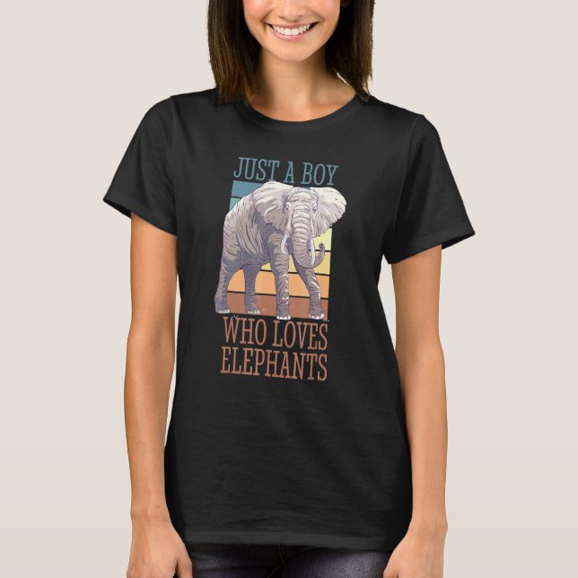Elephant Boy Kärlek Spirit Animal Retro T Shirt (Framsida)