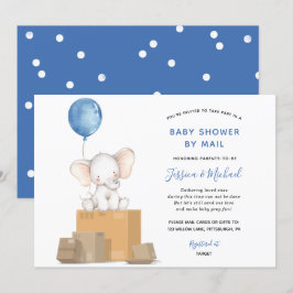 Elephant Boy Shower by Mail-inbjudan Inbjudningar