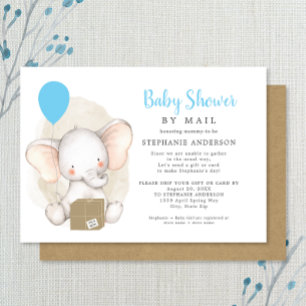 Elephant Boy Shower by Mail Inbjudningar