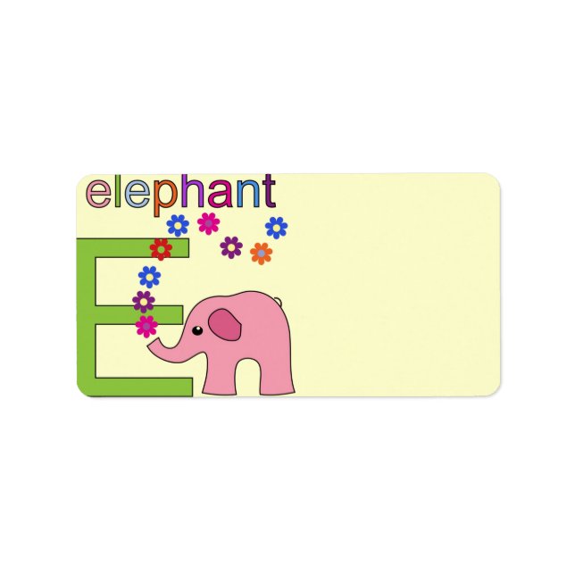 Elephant Brev E-adressetikett Adressetikett (Framsidan)