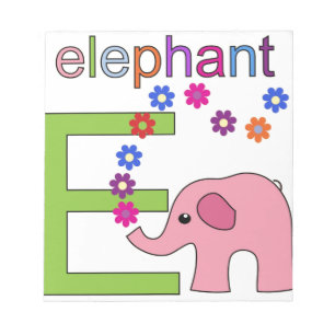 Elephant Brev E Anteckningsblock