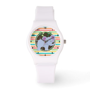 Elephant, Bright Rainbow Rand Armbandsur