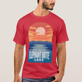 Elephant Butte Sjö NM Retro Sunset T Shirt