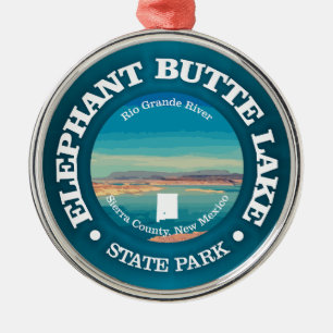 Elephant Butte Sjö SP Julgransprydnad Metall