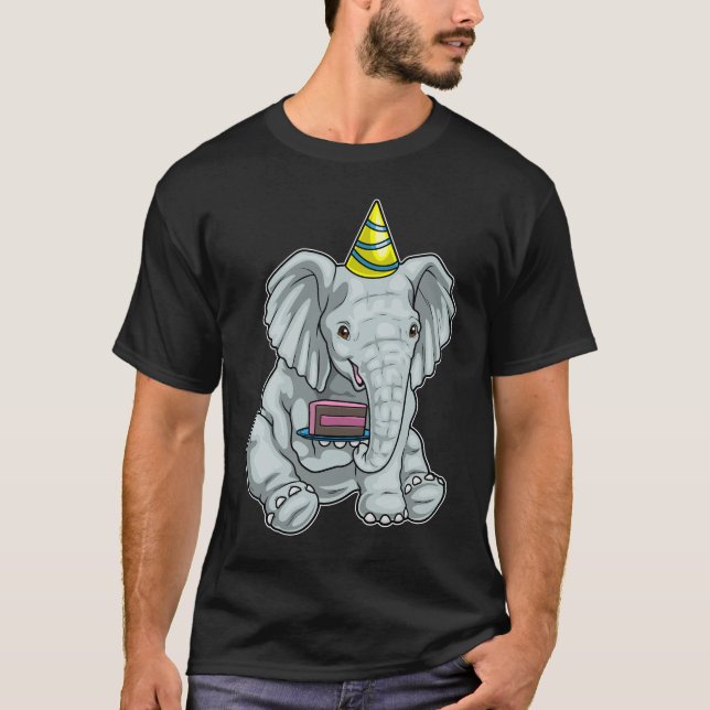Elephant Cake T Shirt (Framsida)