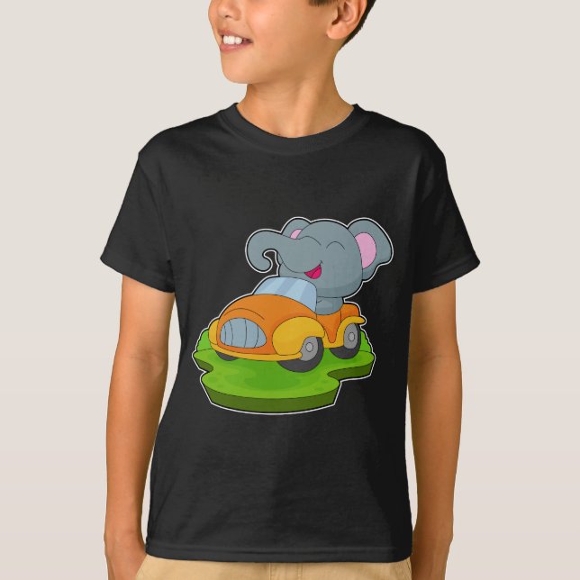 Elephant Car T Shirt (Framsida)