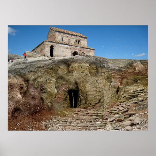 Elephant Caves Canvas Poster (Framsidan)