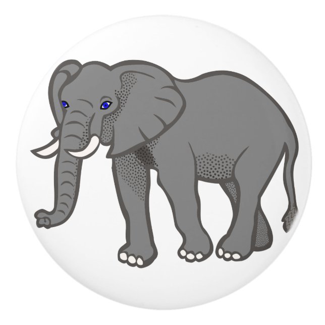 Elephant Ceramic Furnetings Cabinet Knobs Knopp (Framsidan)