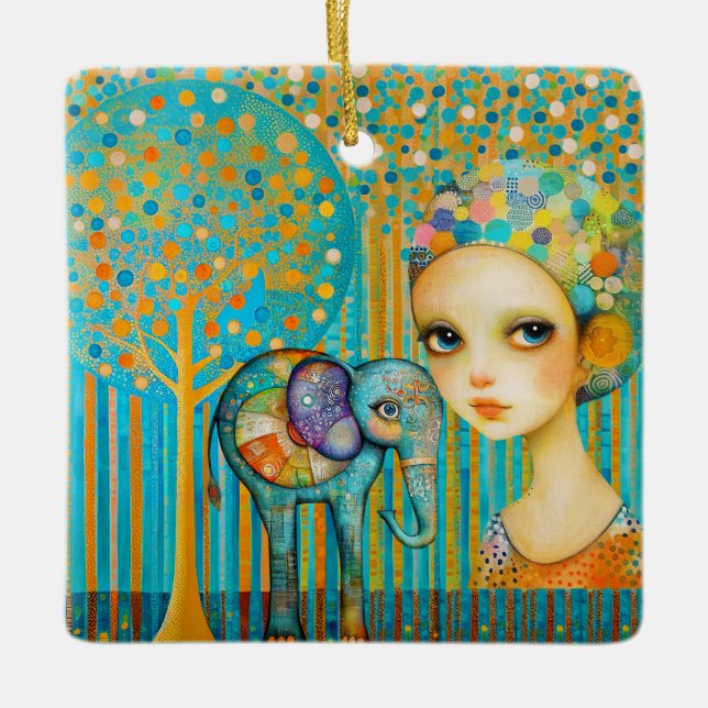 Elephant Charm Julgransprydnad Keramik (Framsida)