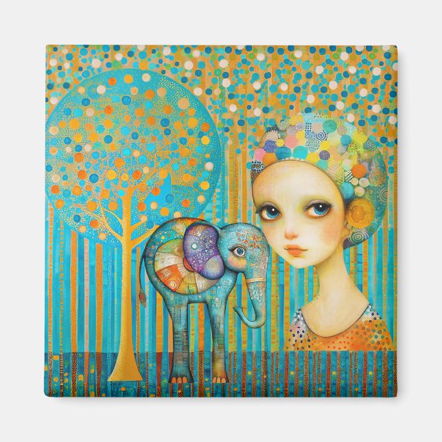 Elephant Charm Magnet (Framsidan)