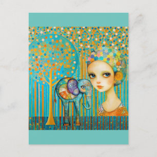 Elephant Charm Vykort