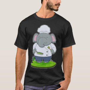 Elephant Chef Cook Pan T Shirt