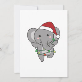 Elephant Christmas Winter Animals Elephants Julkort