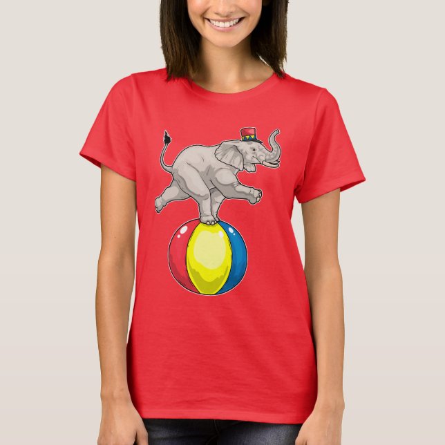 Elephant Circus Boll T Shirt (Framsida)
