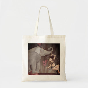 Elephant Circus Tote Bag Tygkasse