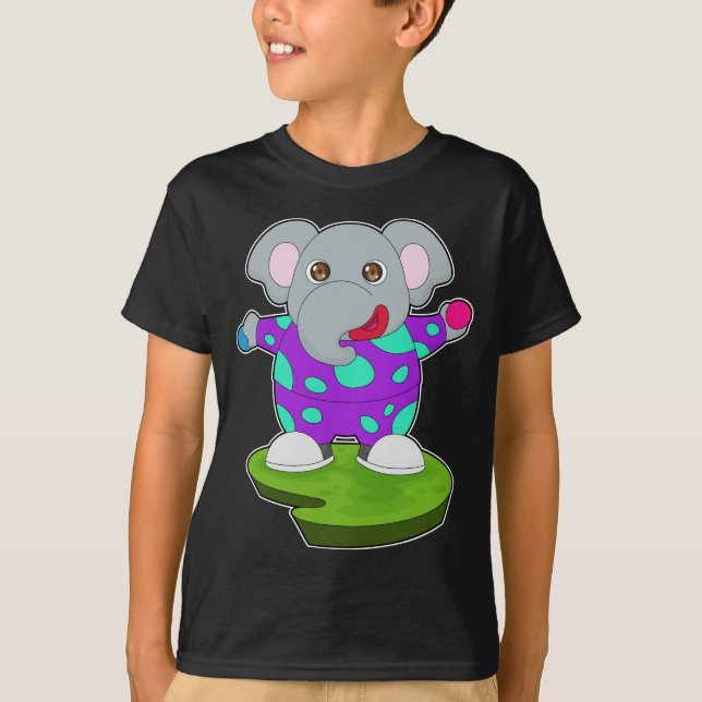 Elephant Clown T Shirt (Framsida)