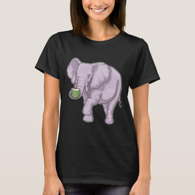 Elephant Coconut T Shirt (Framsida)
