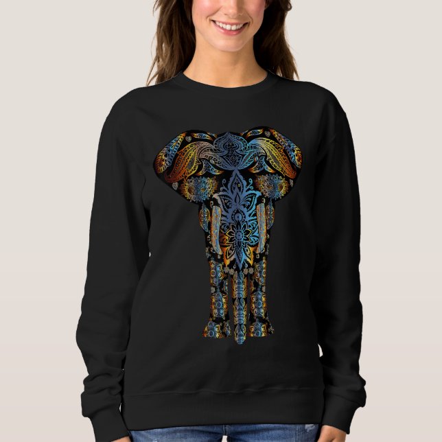 Elephant Colorful Elephant T Shirt (Framsida)