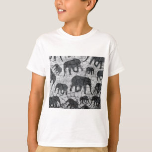 Elephant Concreant Mönster Design T Shirt