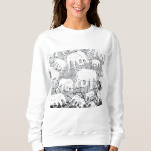 Elephant Concreant Mönster T Shirt
