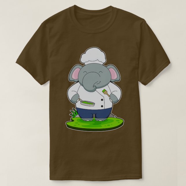 Elephant Cook Pan T Shirt (Design framsida)