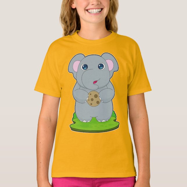 Elephant Cookie T Shirt (Framsida)