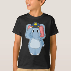 Elephant Cop Police T Shirt