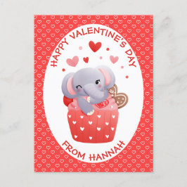 Elephant cuptårta Kids Valentine-vykort Vykort