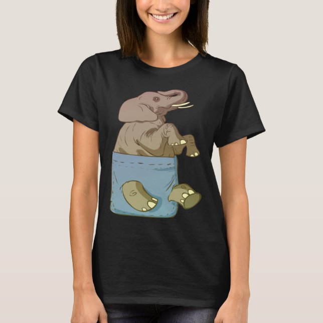Elephant Cute Animals  for T Shirt (Framsida)
