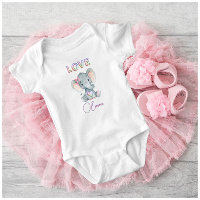 Elephant Cute flicka i Kärlek