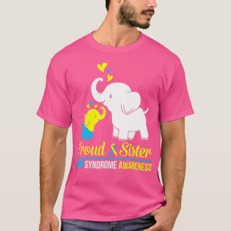 Elephant Dance Together Proud Sister Down Syndrome T Shirt