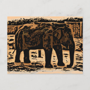 Elephant deco-vykort vykort