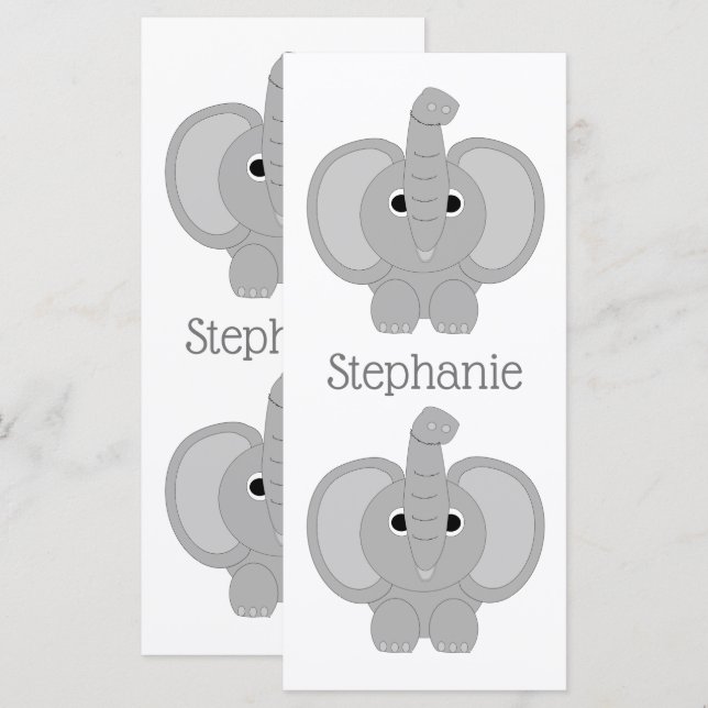 Elephant Design Bookmark (Fram/baksida)