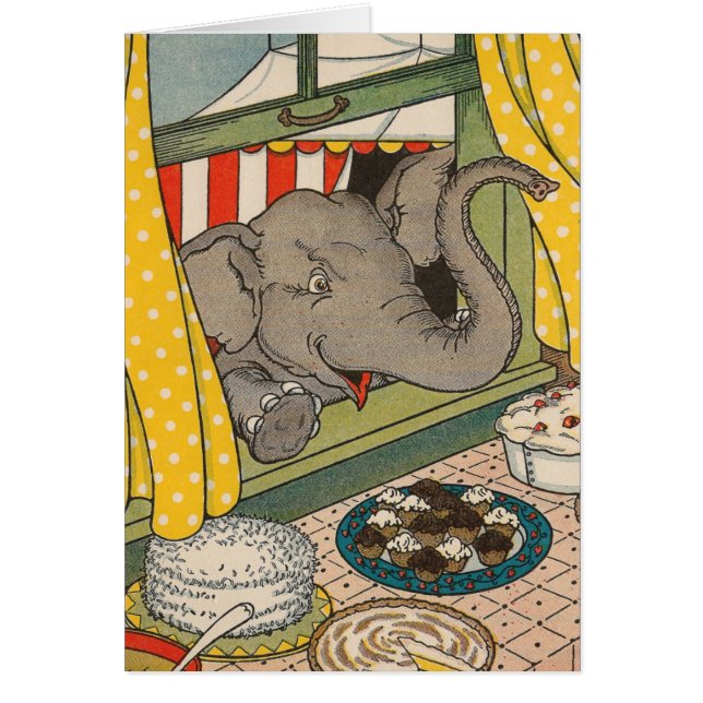 Elephant Desserts Hälsningskort (Framsidan)