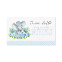 Elephant Diaper Raffle Biljett