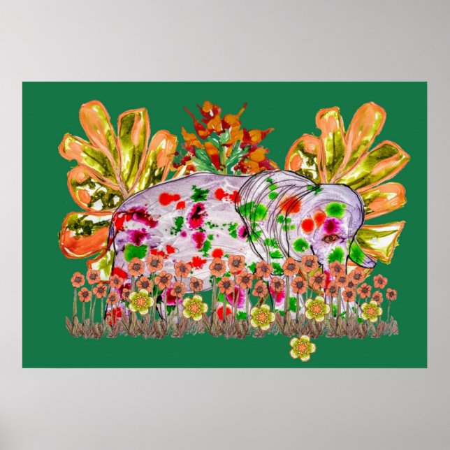 Elephant Digital Art Poster (Framsidan)