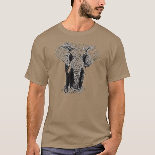 Elephant - Djurkonst T Shirt (Framsida)