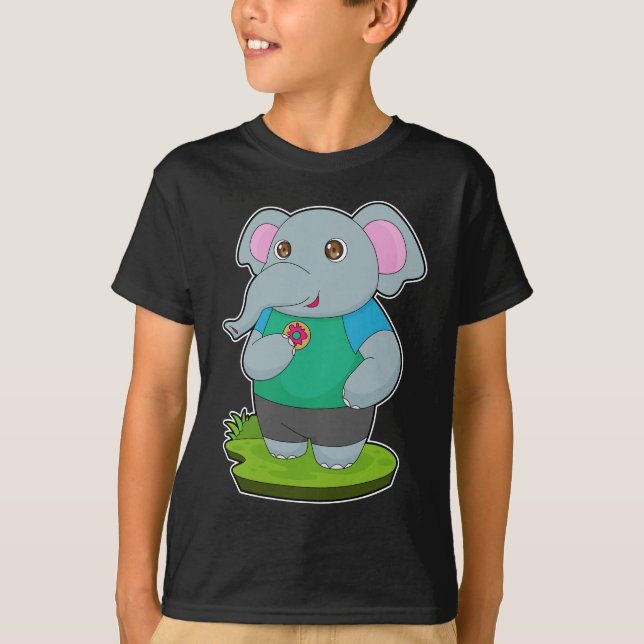 Elephant Donut T Shirt (Framsida)