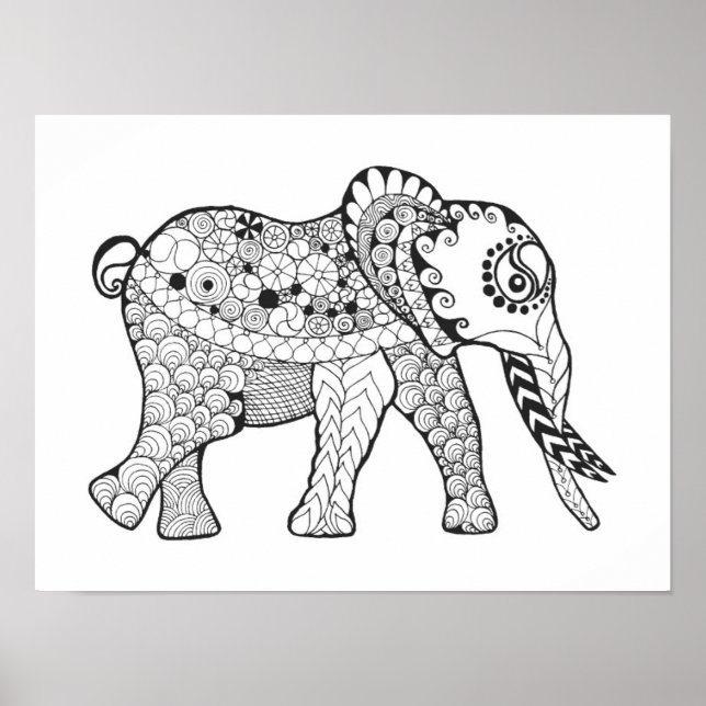 Elephant Doodle 2 Poster (Framsidan)
