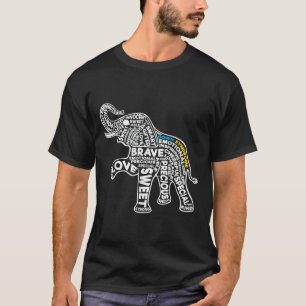 Elephant Down Syndrome Day Sensitivization Motivat T Shirt