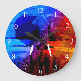 Elephant Dream Large Clock Stor Klocka