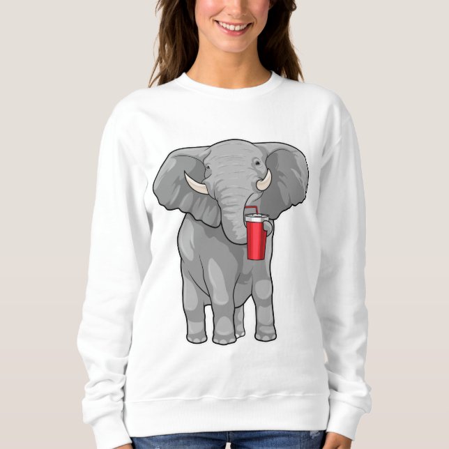 Elephant Drinking mugg T Shirt (Framsida)