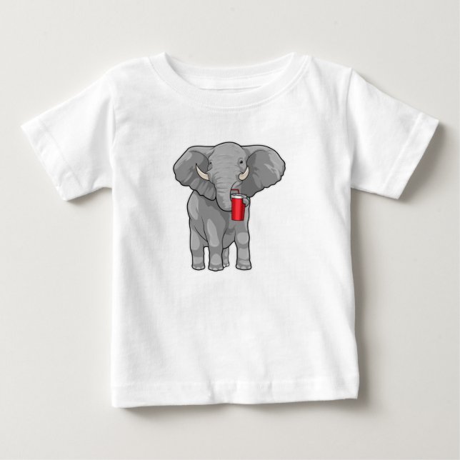 Elephant Drinking mugg T Shirt (Framsida)