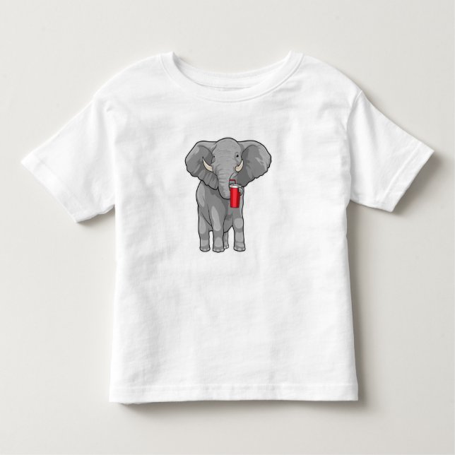 Elephant Drinking mugg T Shirt (Framsida)
