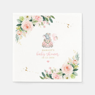 Elephant Drive by Baby Shower Rosa ros Pappersservett