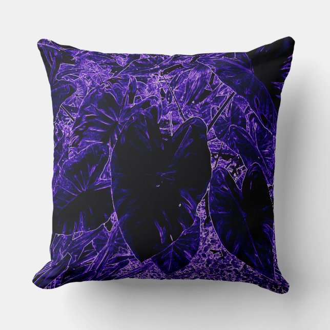 Elephant Ear Löv i Deepest Lila Kudde (Framsida)