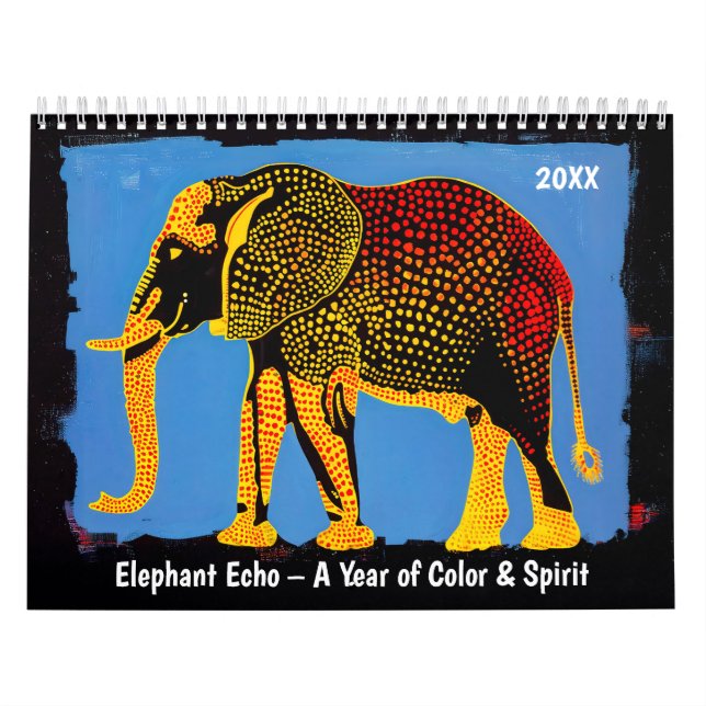 Elephant Echo – Ett år av färg och ande Kalender (Omslag)