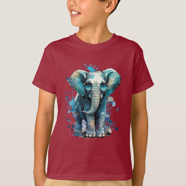 Elephant Elegance T Shirt (Framsida)