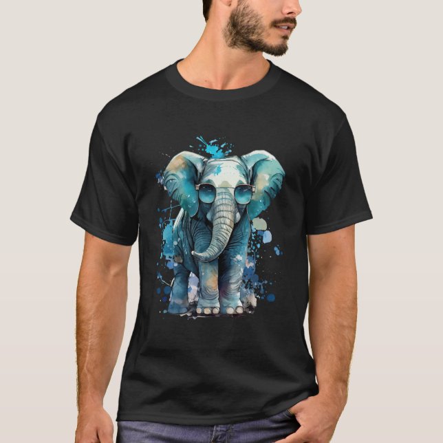 Elephant Elegance T Shirt (Framsida)