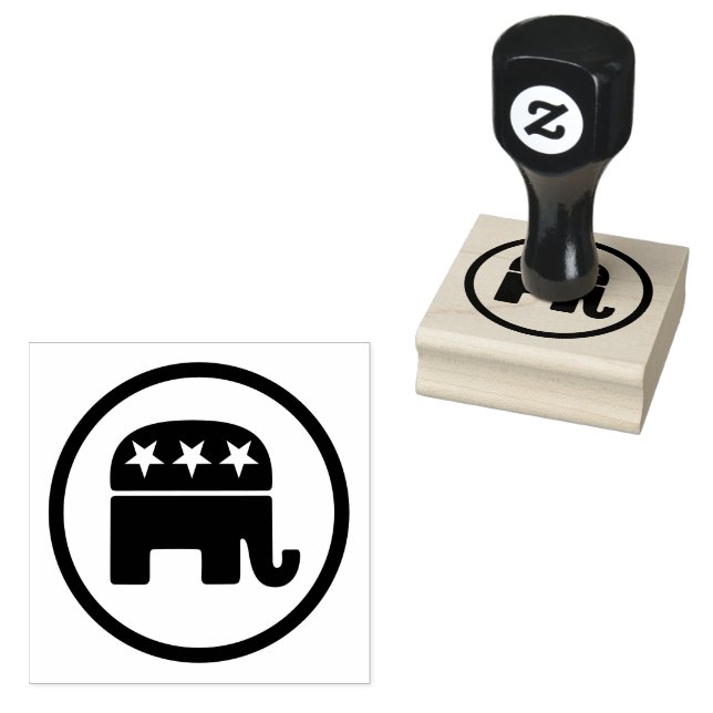 Elephant, en symbol för Republican Party Stämpel (Stämplad)